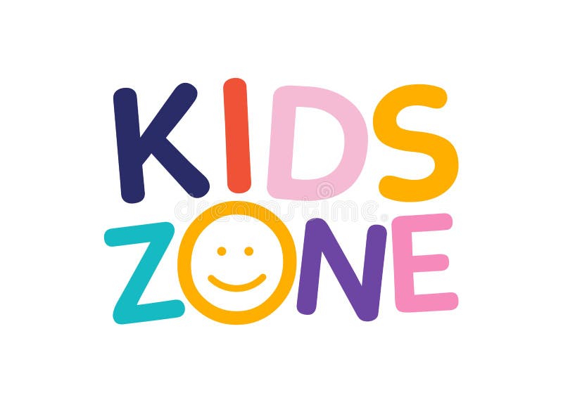 Kids Zone Vector Logo Design Template Stock Vector Illustration of