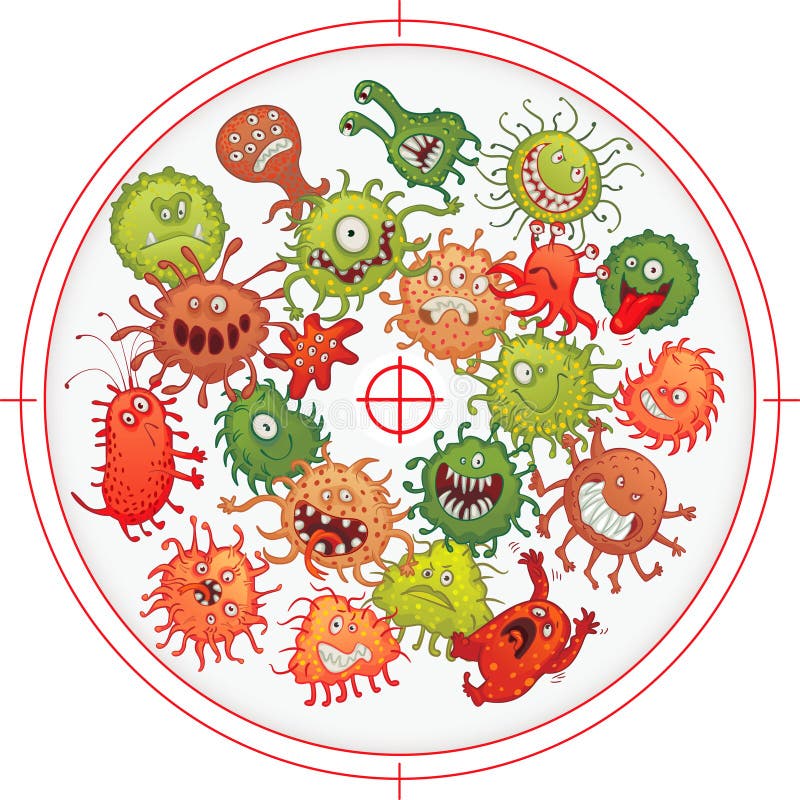 Kiemen en bacteriën onder schot