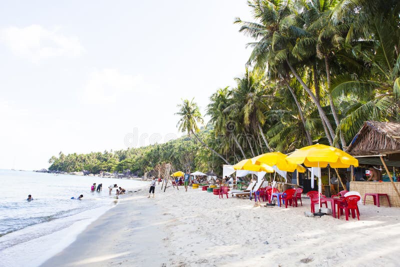 KIEN GIANG, VIETNAM, May 12th, 2018: Beach on Son Island, Kien Giang