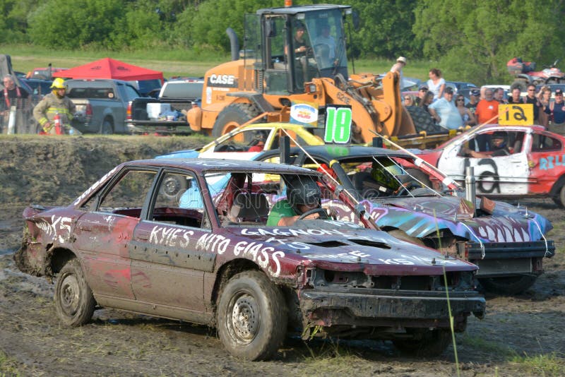 Kierowca demolition Derby zdjęcie royalty free
