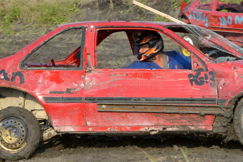 Kierowca demolition Derby fotografia stock