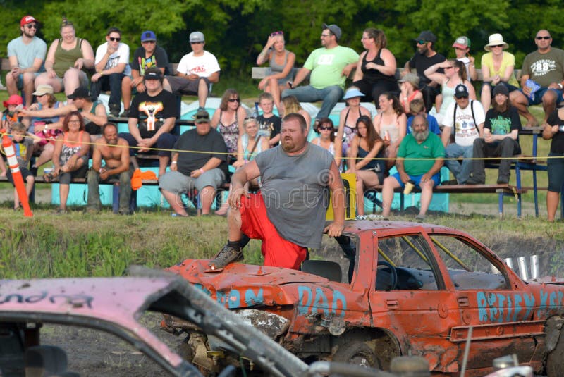 Kierowca demolition Derby obraz royalty free