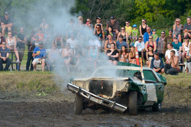 Kierowca demolition Derby zdjęcia royalty free