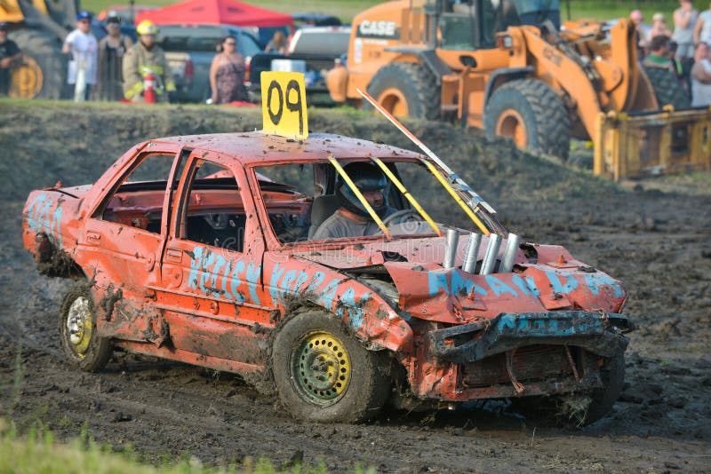 Kierowca demolition Derby zdjęcia royalty free