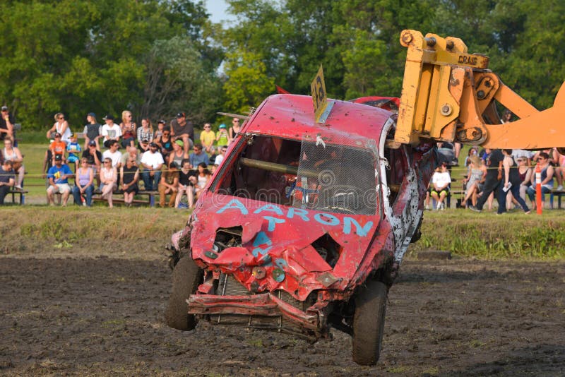 Kierowca demolition Derby zdjęcie royalty free