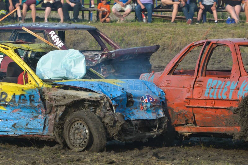 Kierowca demolition Derby obraz royalty free