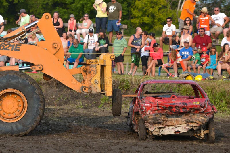 Kierowca demolition Derby zdjęcie royalty free