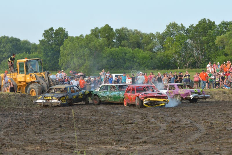 Kierowca demolition Derby zdjęcie stock