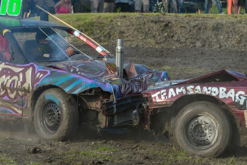 Kierowca demolition Derby obrazy royalty free