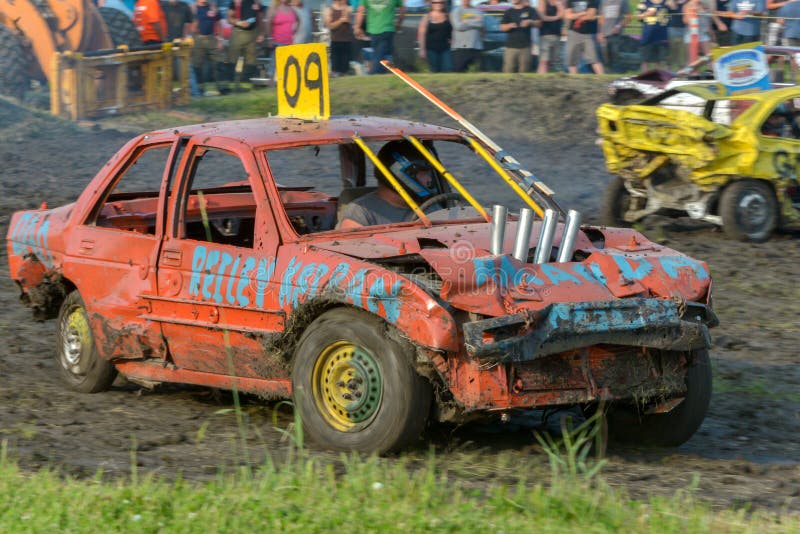 Kierowca demolition Derby fotografia stock