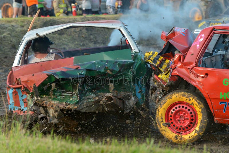Kierowca demolition Derby fotografia stock