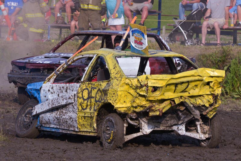 Kierowca demolition Derby fotografia stock