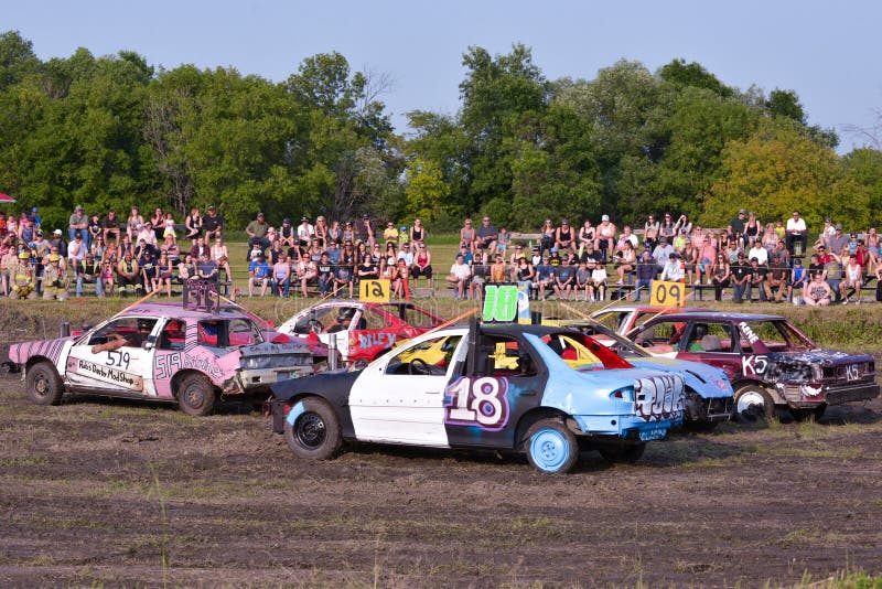 Kierowca demolition Derby zdjęcie stock
