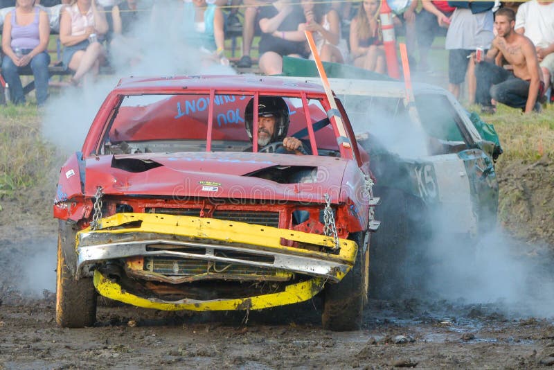 Kierowca demolition Derby obraz stock