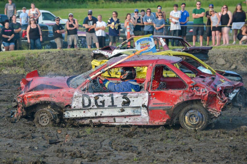 Kierowca demolition Derby obraz royalty free
