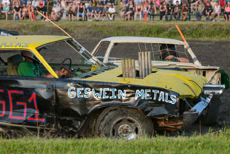 Kierowca demolition Derby zdjęcie stock