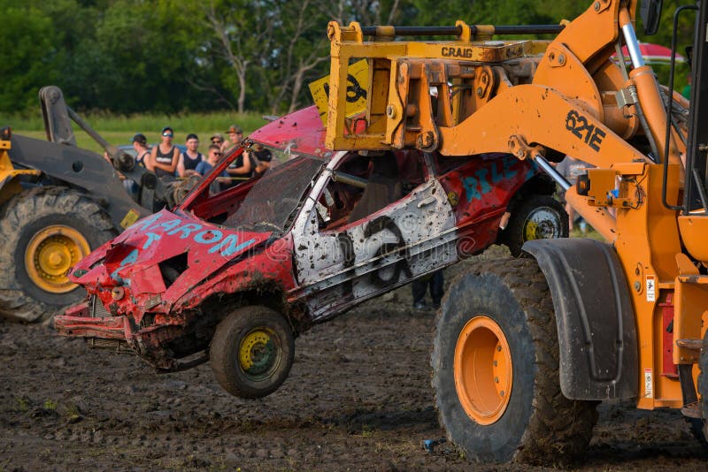 Kierowca demolition Derby zdjęcia royalty free