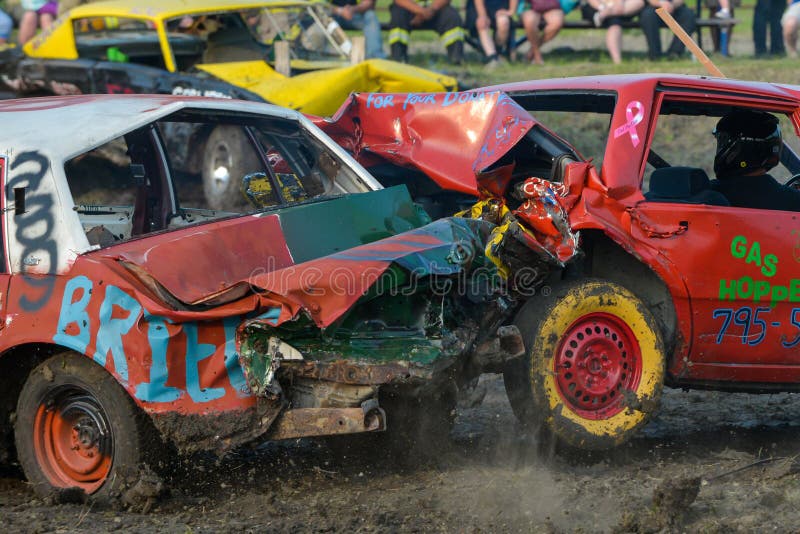 Kierowca demolition Derby zdjęcie royalty free
