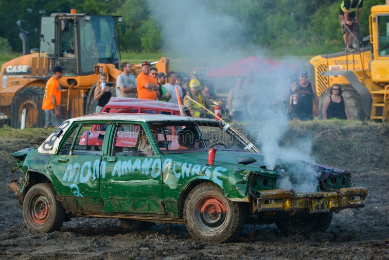 Kierowca demolition Derby obraz stock