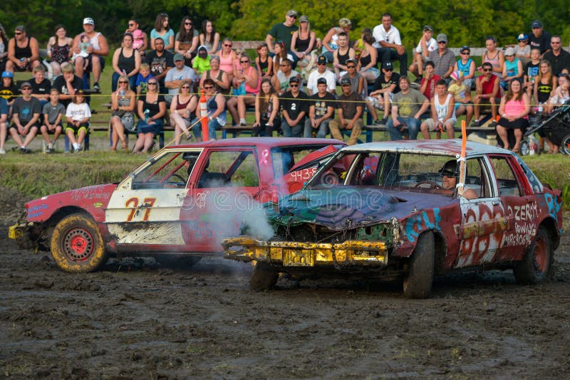 Kierowca demolition Derby zdjęcia royalty free