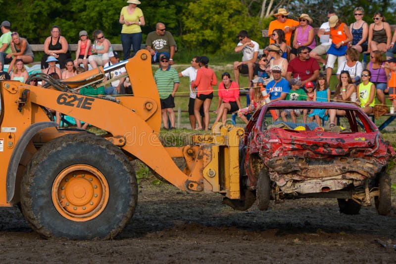 Kierowca demolition Derby zdjęcie royalty free