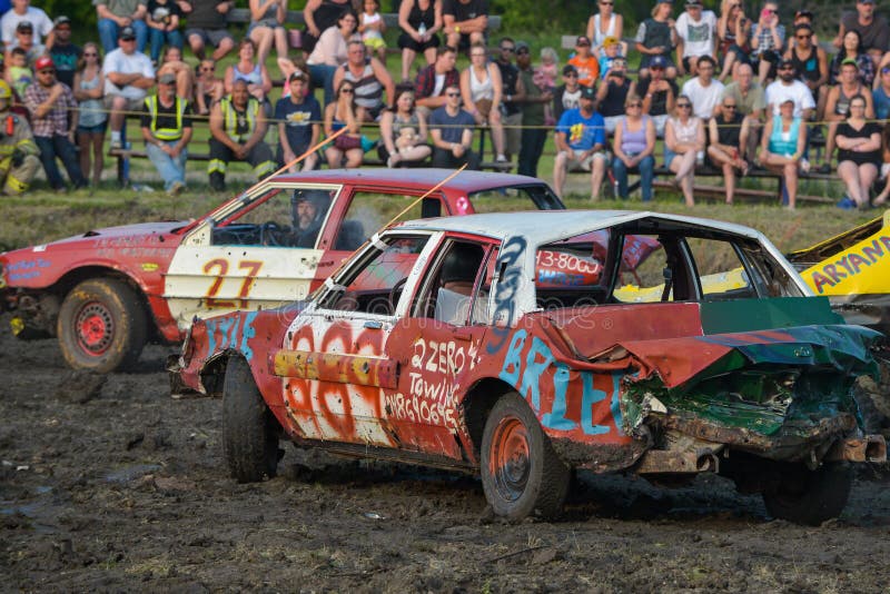 Kierowca demolition Derby obraz royalty free