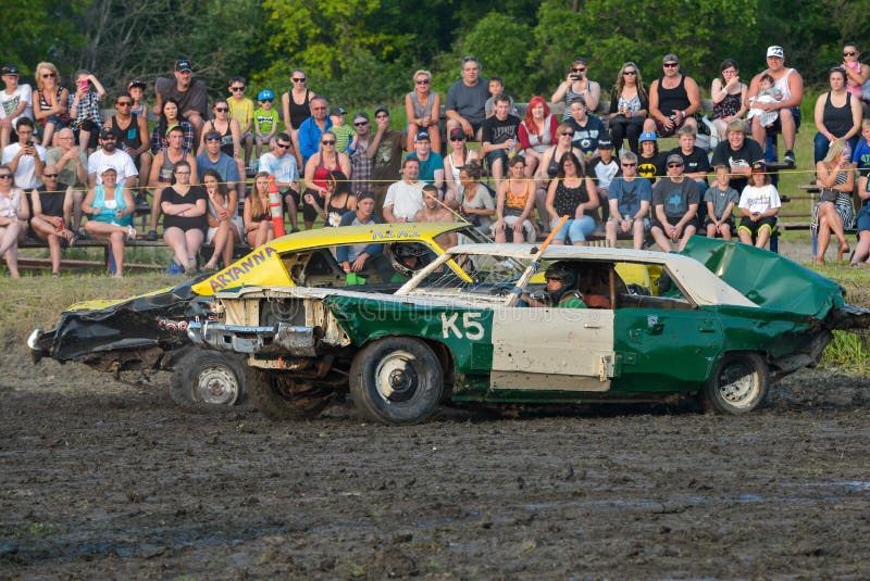 Kierowca demolition Derby zdjęcia royalty free