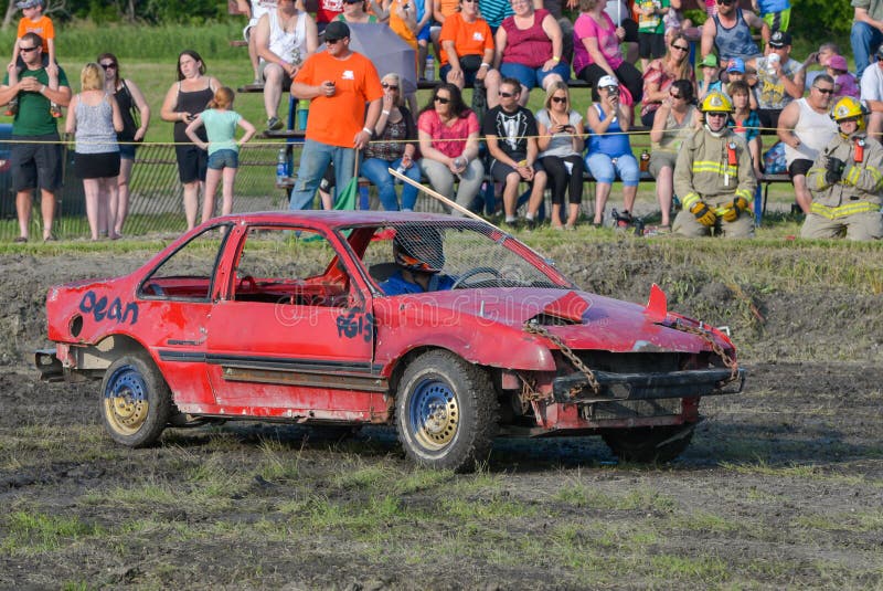 Kierowca demolition Derby zdjęcia royalty free