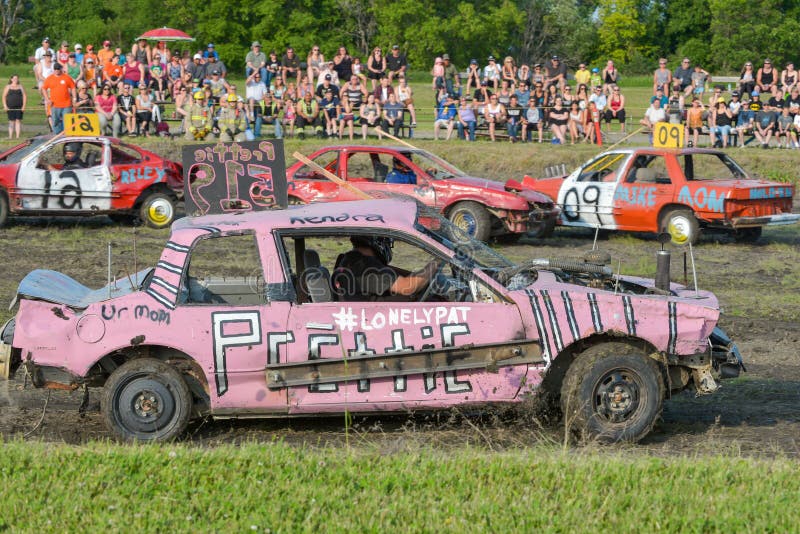 Kierowca demolition Derby obrazy royalty free