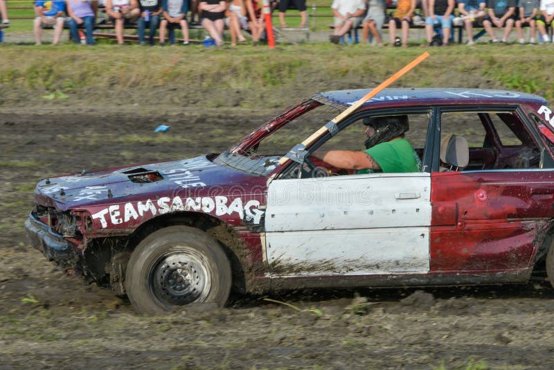 Kierowca demolition Derby zdjęcie stock