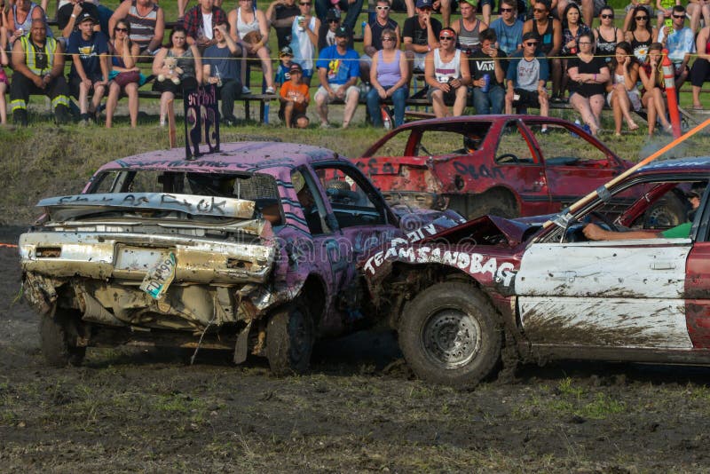 Kierowca demolition Derby fotografia stock