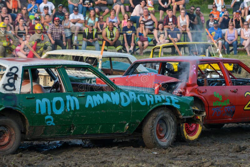 Kierowca demolition Derby obrazy stock