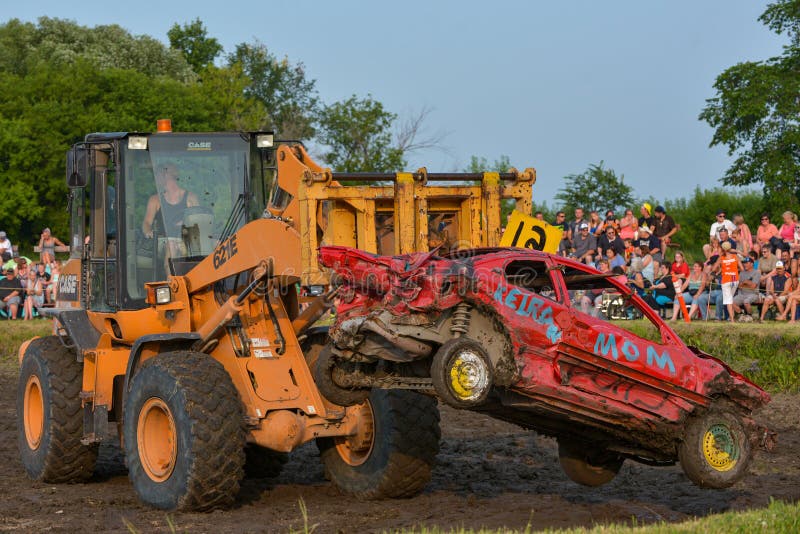 Kierowca demolition Derby zdjęcie royalty free