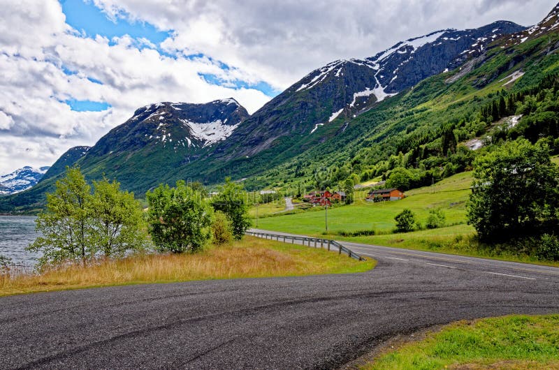 Beautiful norwegian landscape in the summer day - Geiranger - Norway. Travel destination Norway. 02.07.2012. Beautiful norwegian landscape in the summer day - Geiranger - Norway. Travel destination Norway. 02.07.2012