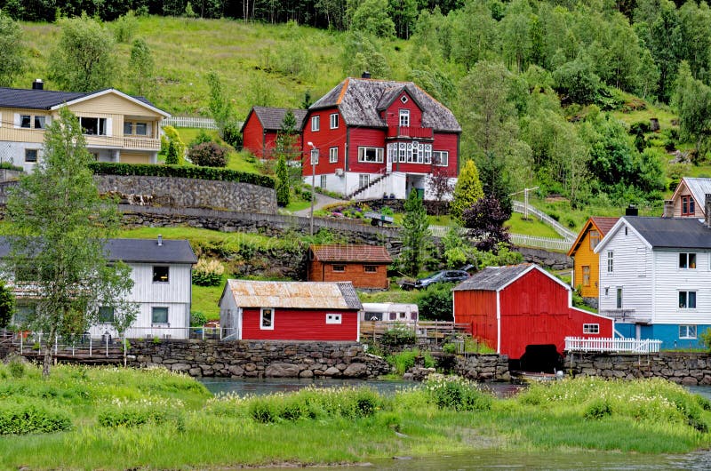 Beautiful norwegian landscape in the summer day - Geiranger - Norway. Travel destination Norway. 02.07.2012. Beautiful norwegian landscape in the summer day - Geiranger - Norway. Travel destination Norway. 02.07.2012