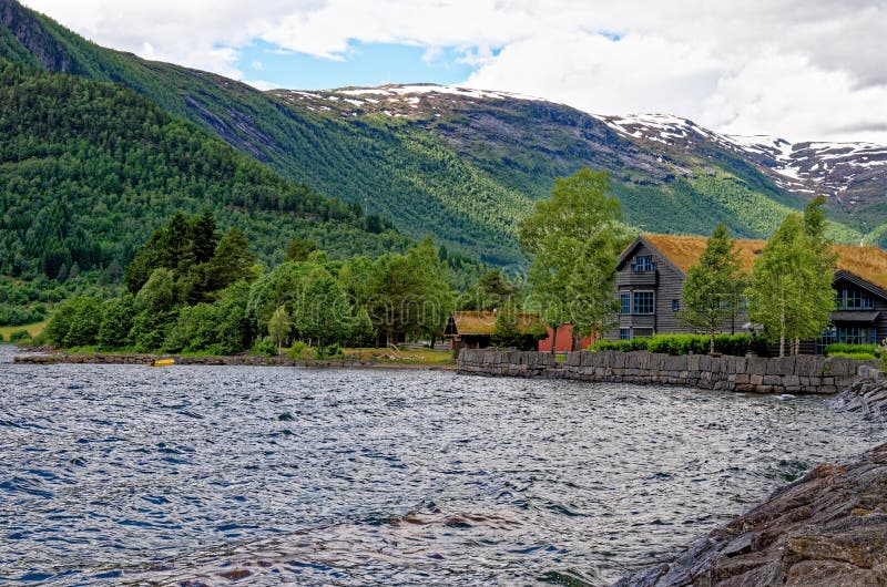 Beautiful norwegian landscape in the summer day - Geiranger - Norway. Travel destination Norway. 02.07.2012. Beautiful norwegian landscape in the summer day - Geiranger - Norway. Travel destination Norway. 02.07.2012