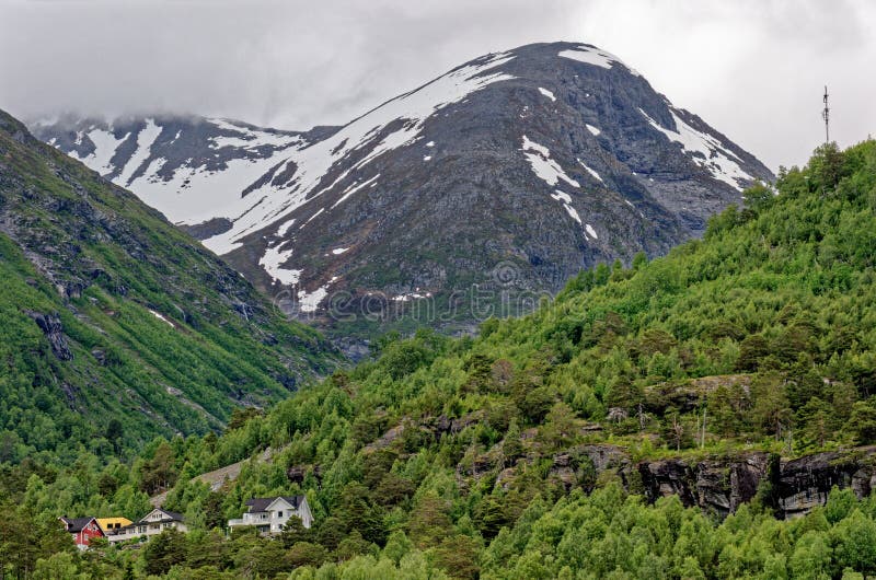 Beautiful norwegian landscape in the summer day - Geiranger - Norway. Travel destination Norway. 02.07.2012. Beautiful norwegian landscape in the summer day - Geiranger - Norway. Travel destination Norway. 02.07.2012