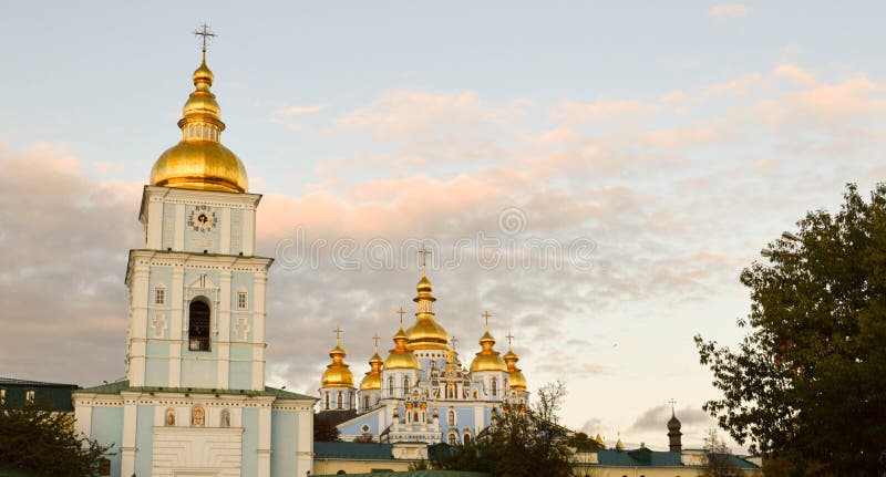 Kiev in Autumn; St. Michael`s Golden-Domed Monastery.