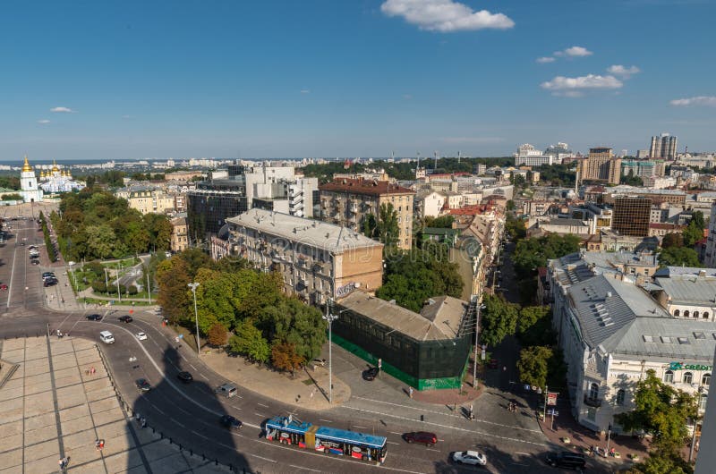 Kiev Ukraina, panorama- stadssikt royaltyfri foto Kiev Ukraina, panorama- stadssikt royaltyfri foto