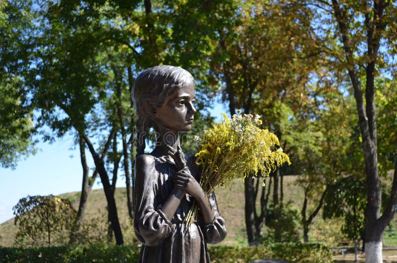 KIEV, UKRAINE. Bitter Memory of Childhood. Monument to victims of Holodomor. royalty free stock photos KIEV, UKRAINE. Bitter Memory of Childhood. Monument to victims of Holodomor. royalty free stock photos