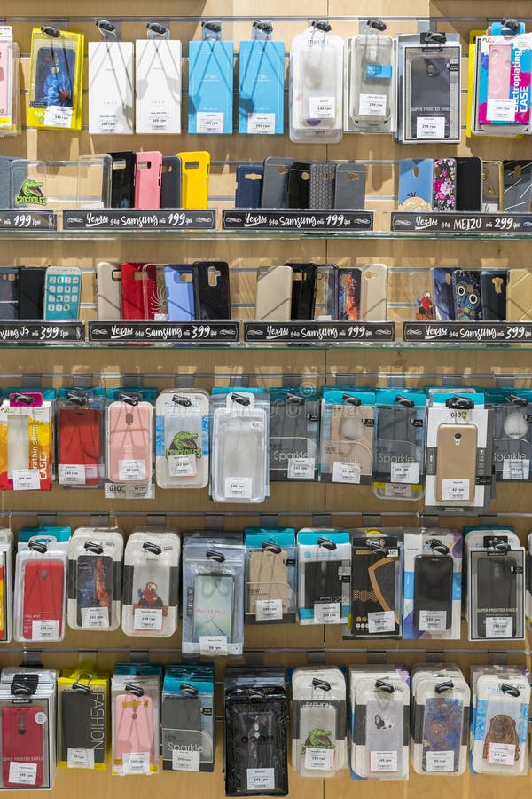 Kiev, Ukraine. 15 2019 Colorful IPhone and Samsung Phone Cases for Sale in Mobile Stores Editorial Stock Photo - of cellphone, poster: 137206078