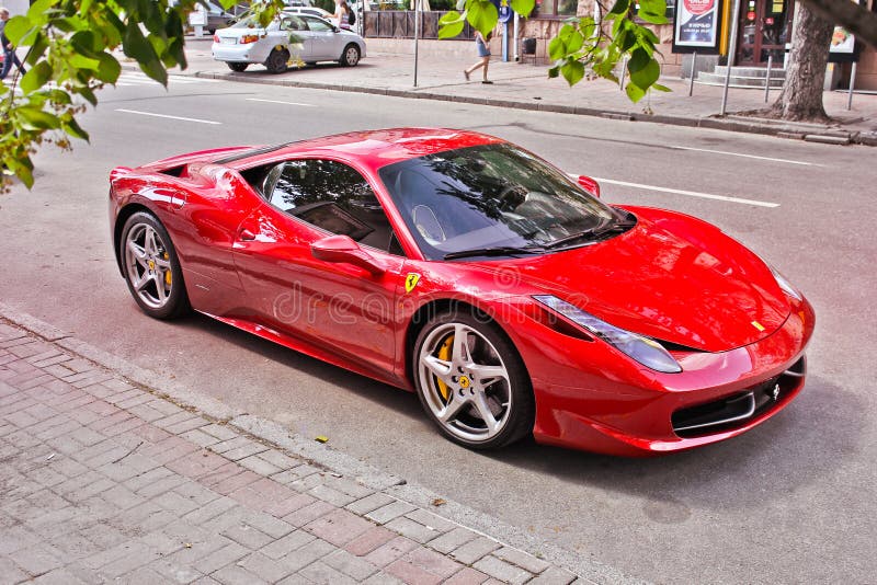 Kiev, Ukraine; May 16, 2014. Ferrari 458 in the street