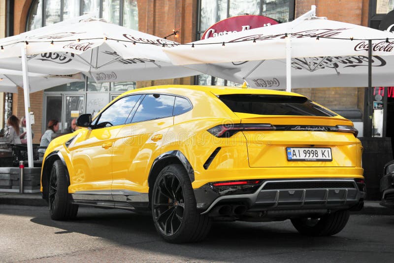 Kiev, Ukraine - May 22, 2021: Yellow Luxury Super SUV Lamborghini Urus in  the City. Lamborghini Urus SSUV Editorial Stock Photo - Image of drive,  transport: 220785858