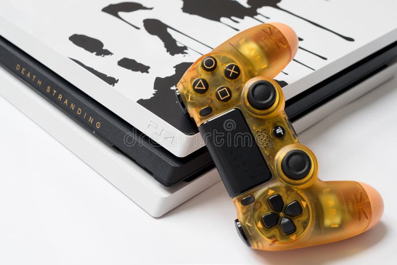 KIEV, UKRAINE - November 07, 2019: Death Stranding Limited Edition PS4 Pro.  Sony PlayStation 4 Game Console and Transparent Editorial Stock Photo -  Image of games, online: 163338493