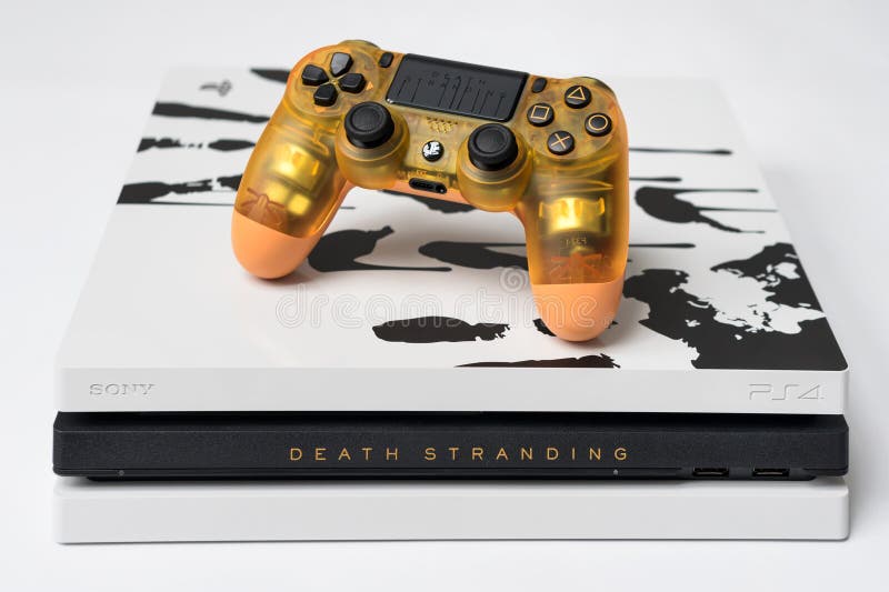 KIEV, UKRAINE - November 07, 2019: Death Stranding Limited Edition PS4 Pro.  Sony PlayStation 4 Game Console and Transparent Editorial Stock Photo -  Image of games, online: 163338493