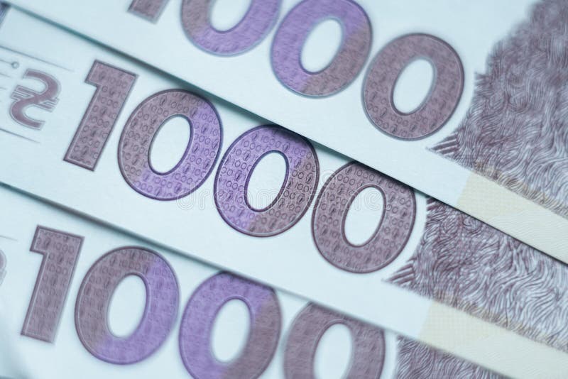 Kiev, Ukraine - Novembre 2019 : gros plan d'un billet de mille hryvnia ukrainien images libres de droits Kiev, Ukraine - Novembre 2019 : gros plan d'un billet de mille hryvnia ukrainien images libres de droits