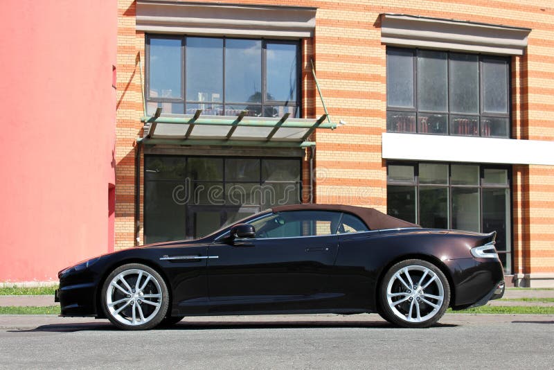 Kiev, Ukraine; September 20, 2014, Aston Martin DBS V12 Volante. Cabriolet. The luxury convertible. stock images Kiev, Ukraine; September 20, 2014, Aston Martin DBS V12 Volante. Cabriolet. The luxury convertible. stock images
