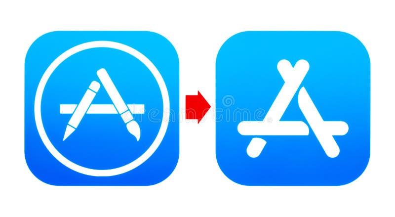 Old AppStore and New App Store Icons Editorial Image ...