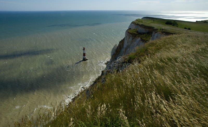 Kiezelachtig Hoofd. Eastbourne. Engeland royalty-vrije stock fotografie Kiezelachtig Hoofd. Eastbourne. Engeland royalty-vrije stock fotografie