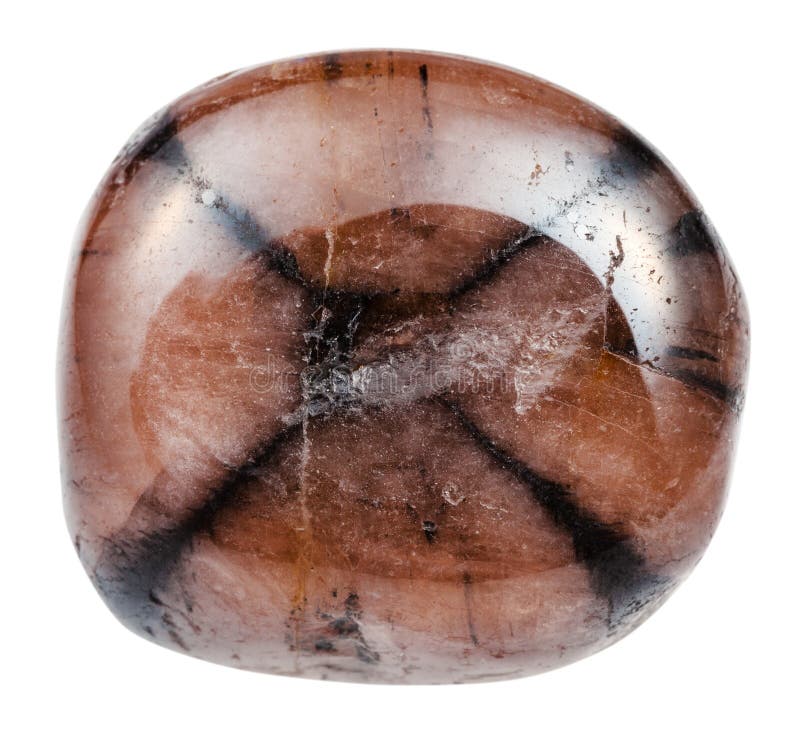 Kiezelsteen van Chiastolite-Andalusietsteen royalty-vrije stock fotografie Kiezelsteen van Chiastolite-Andalusietsteen royalty-vrije stock fotografie